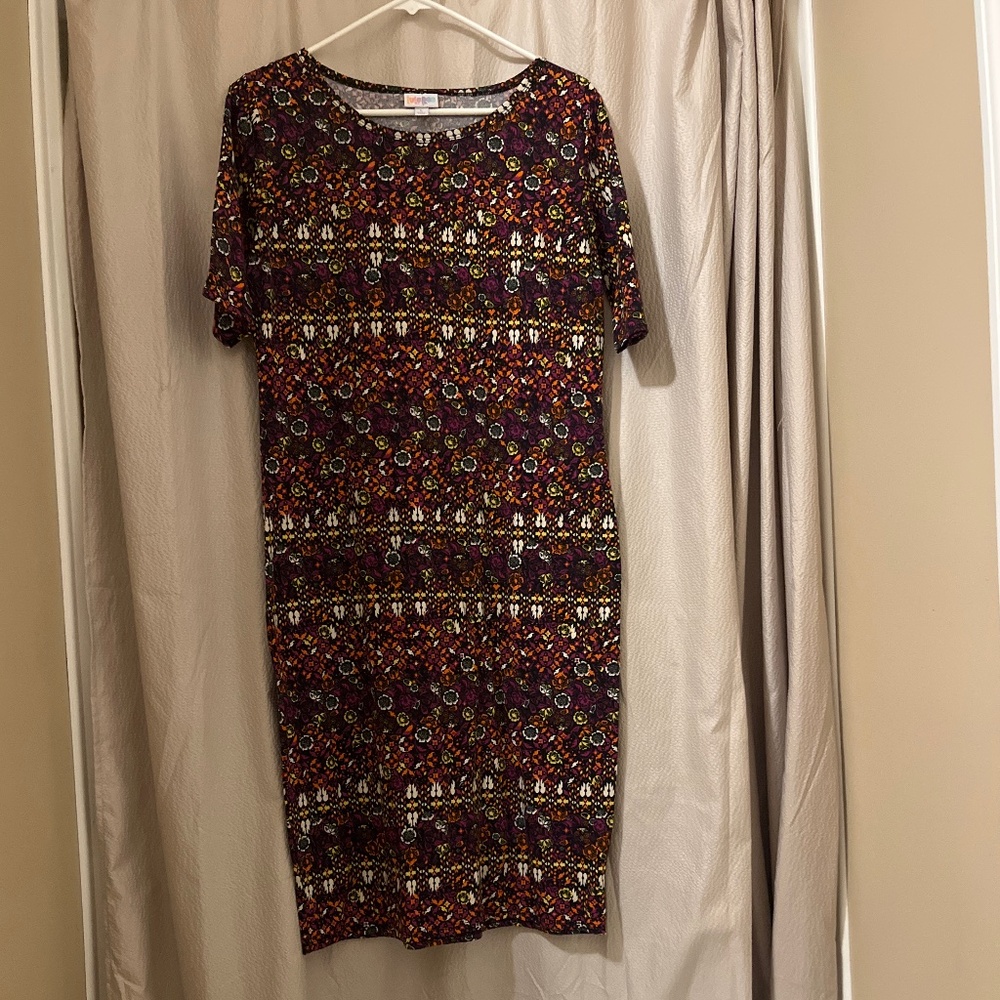 Lularoe Julia Dress-Size Large - Picture 1 of 3